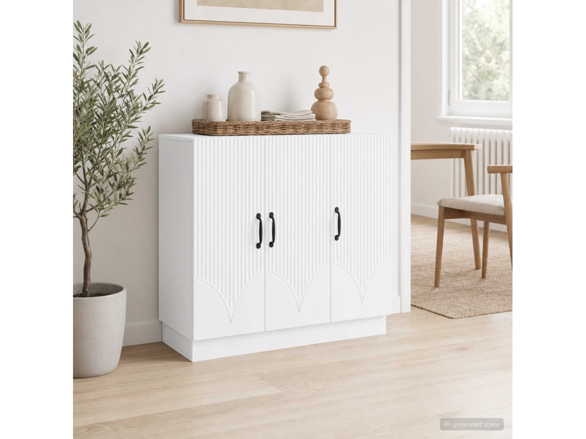 Vidaxl Buffet Branco 89 X 34,5 X 77 Cm Derivados De Madeira