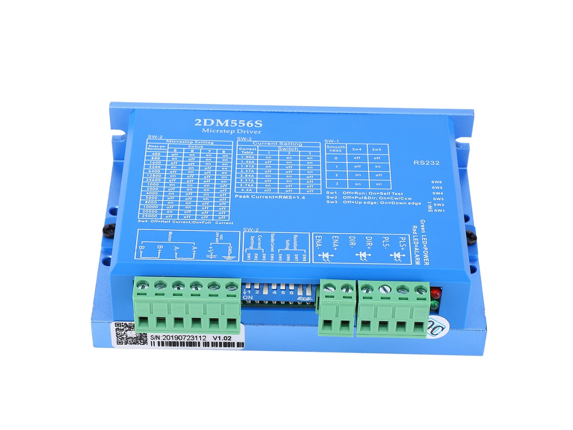 Controlador De Motor De Passo 2dm556s 2 Fases Dc24v-36v Sunflare