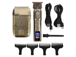 2026 cortadora de Cabelo e Barba para Homens Profissional com Tela Lcd, Kit de Barbear Elétrico de Foil