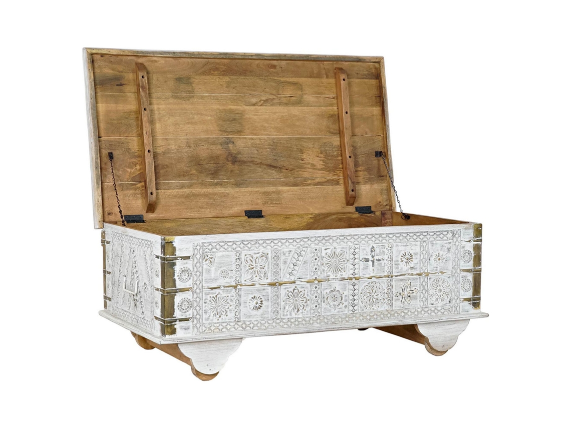 Mesa de Apoio Dkd Home Decor Metal Madeira de Mangueira 115 X 60 X 45 Cm