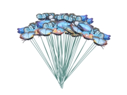 50 Palitos Borboletas Simuladas Decoração Jardinagem