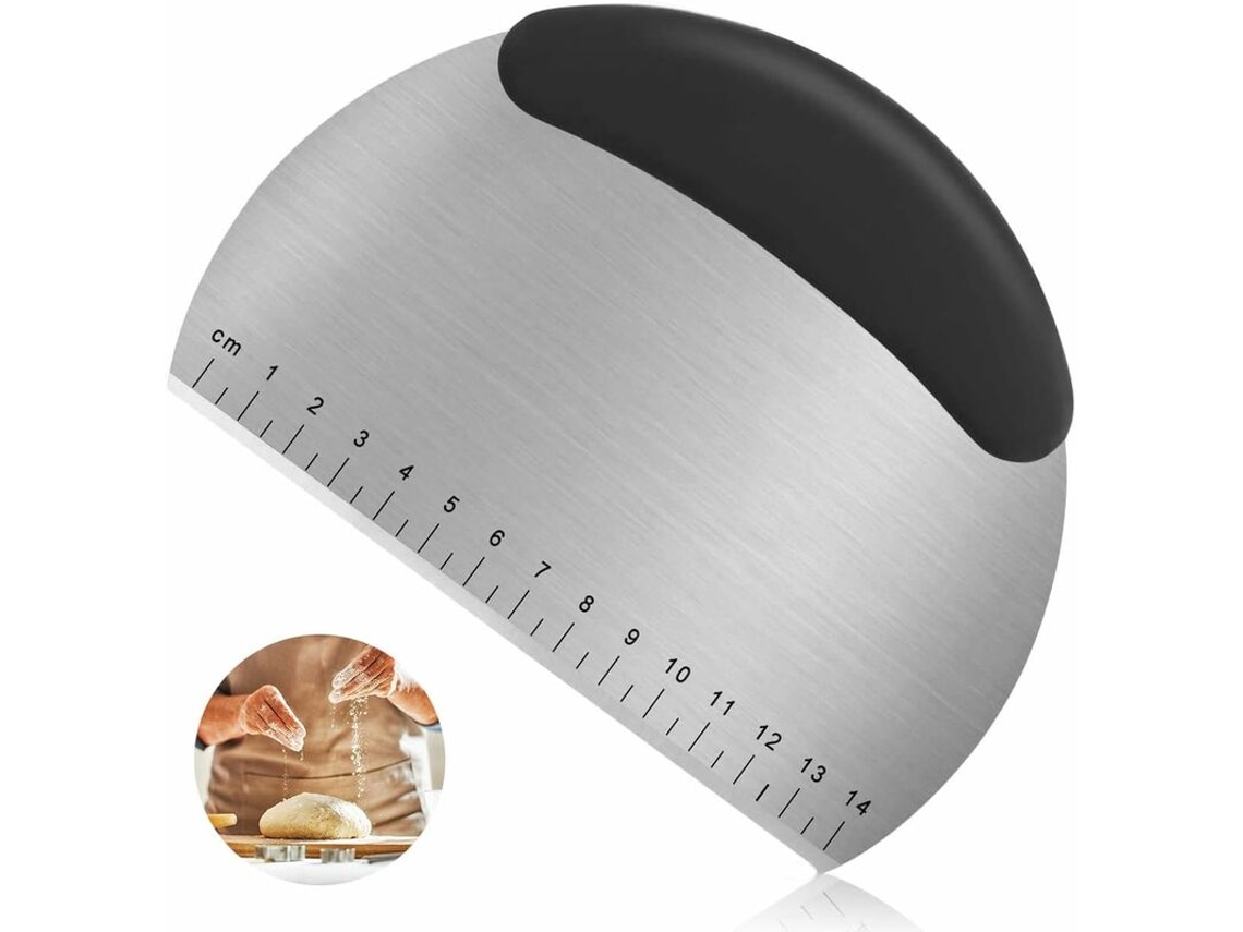 Raspador E Cortador De Massa, Em Aço Inoxidável, Para Pão, Pizza, Bolos E Confeitaria, Com Manuseio Prático E Limpeza Simples