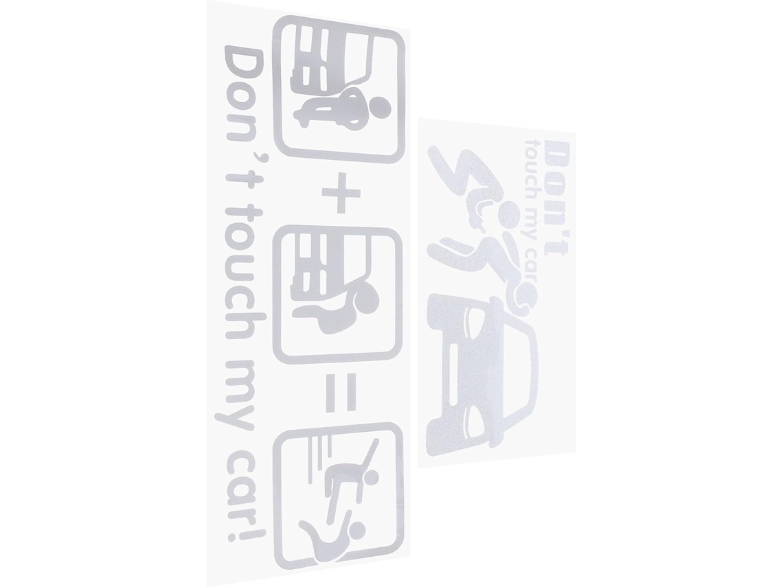 Adesivos decorativos refletivos, adesivo resistente para carros, conjunto de 2