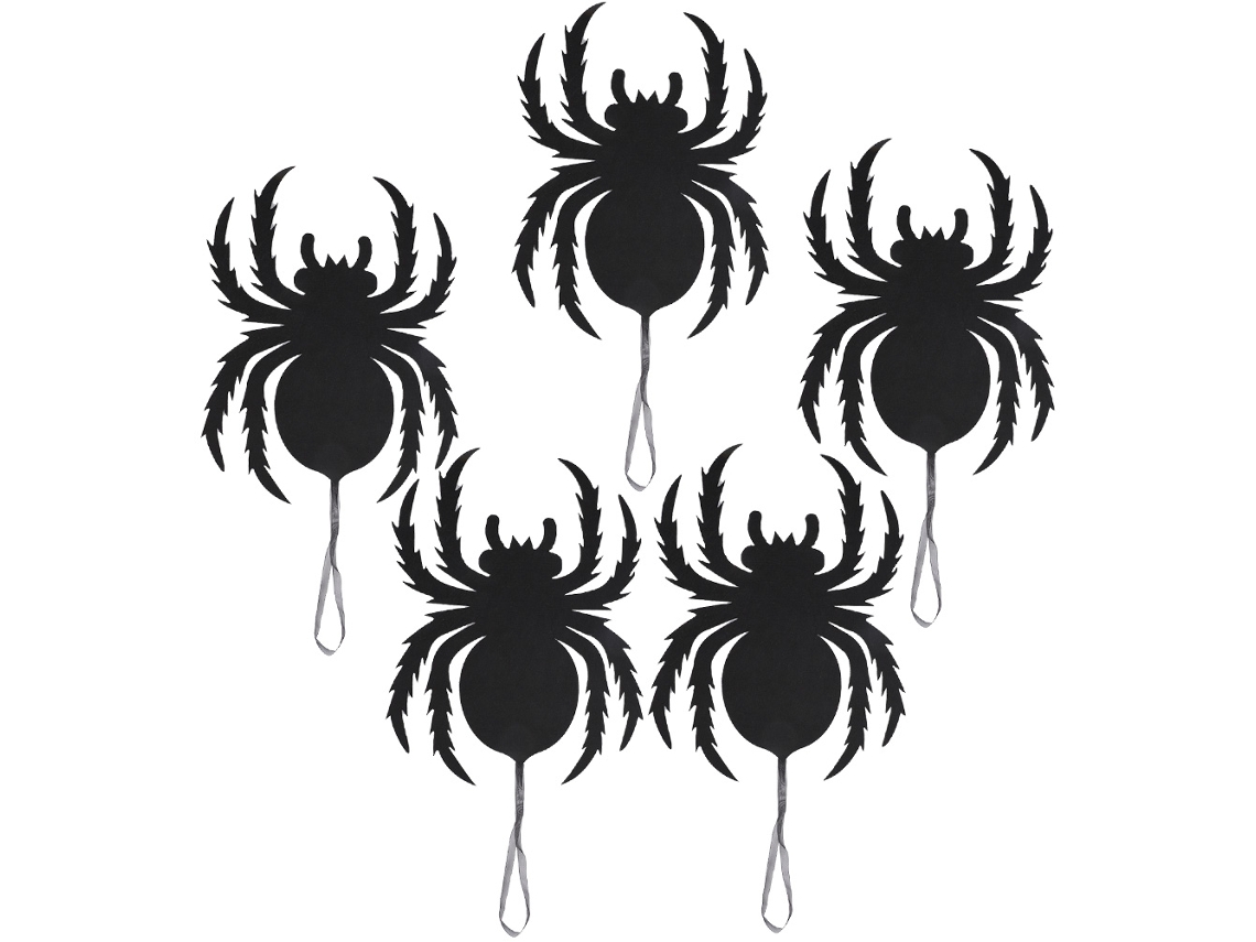 5 Peças Ornamento Halloween Aranha Pendente Porta