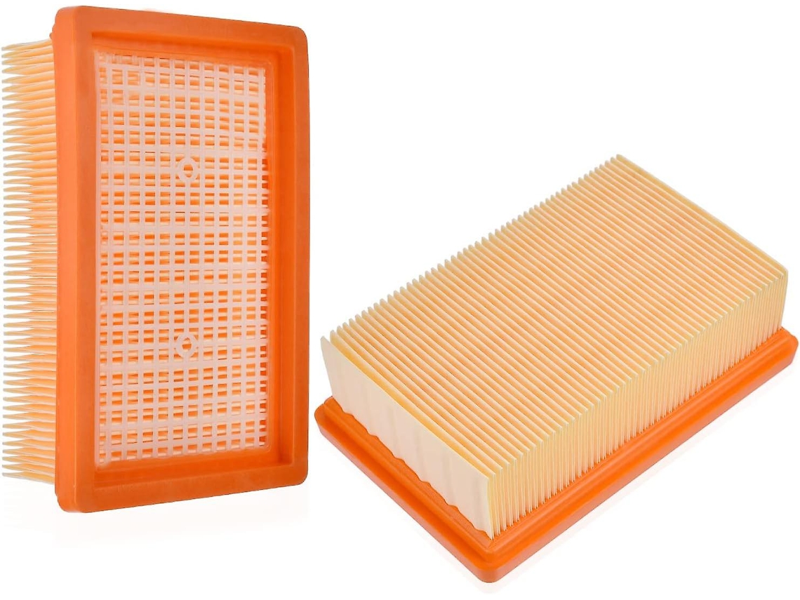Pacote Com 2 Filtros Planos De Reposição Para Aspiradores Pó E Água Kärcher Mv4, Mv5, Mv6, Wd4, Wd5, Wd6, Wd4p, Wd5p E Wd6p, Substitui O Código 2.863