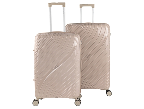 Pp ITACA Danube Cinza Claro Hard Suitcase Set (48x75x30 Cm 94l)