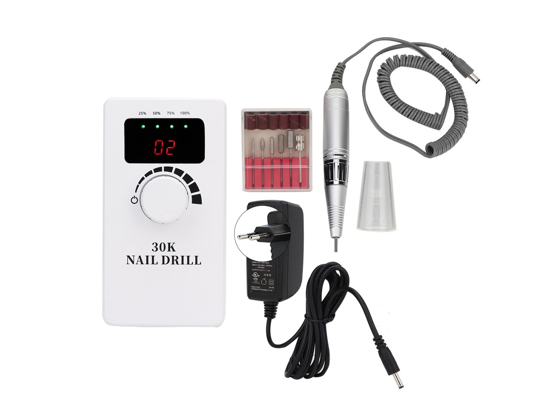 Lixadeira Elétrica Portátil Rebe de 30.000 rpm para Polimento e Lixamento de Unhas, Ideal para Manicures Profissionais.