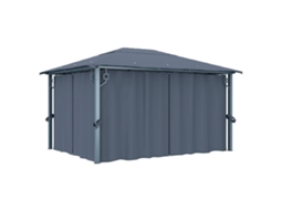 Gazebo VIDAXL Anthracite Tecido (400 x 300 cm)
