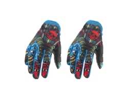Luvas De Moto Esportivas Azuis Antiderrapantes Com Aumento Nas Duas Lados Conjunto De Luvas Para Moto