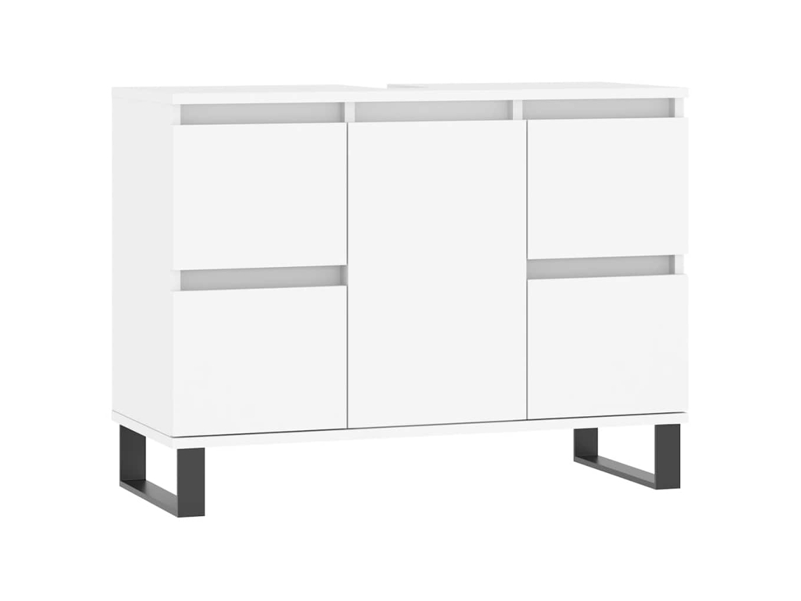 Bathroom Cabinet, Bathroom Cabinets Vidaxl Branco Madeira Processada (n/a)