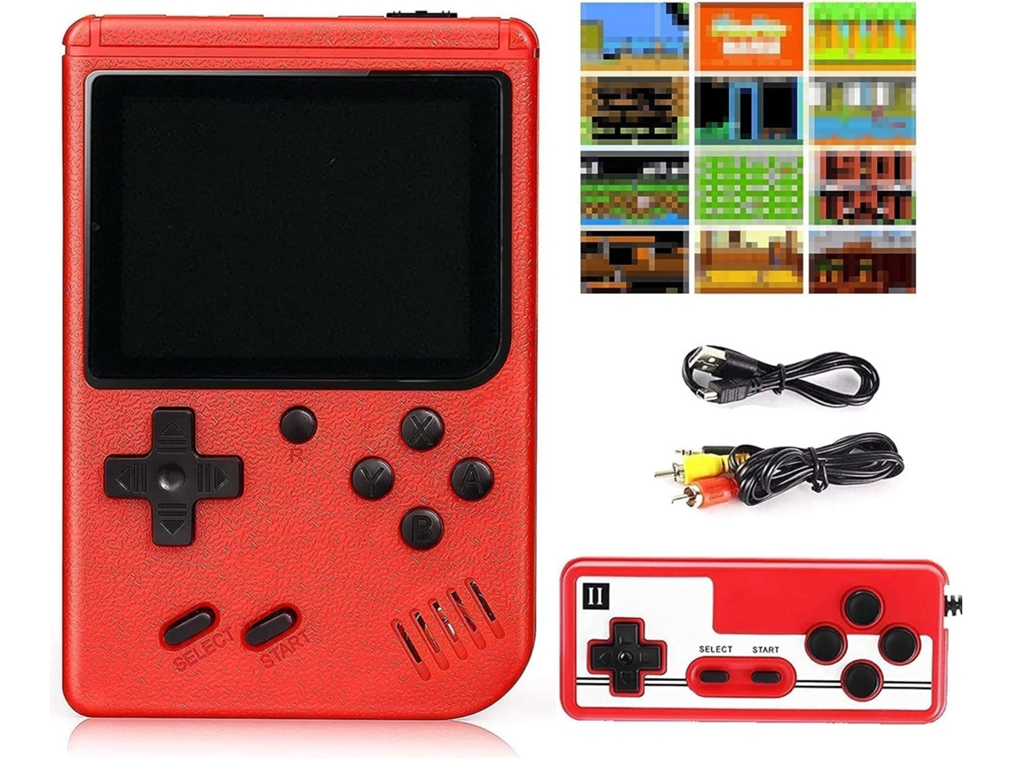 Console Portátil Retrô com 400 Títulos Clássicos AQUAFORGE