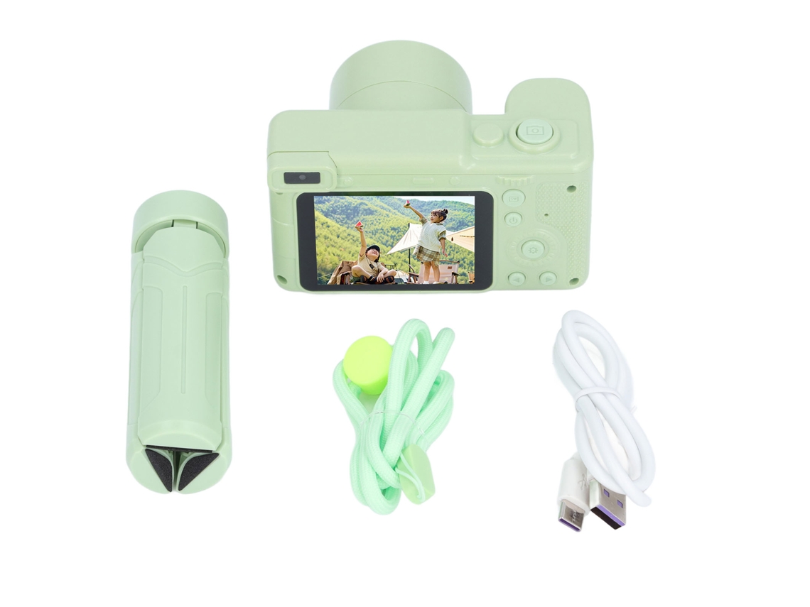 2.4in Digital Camera Ips Screen 8x Zoom High Definition Front And Rear Dual Lens Autofocus Vlogging Camera For Photography Green LAXISCREED