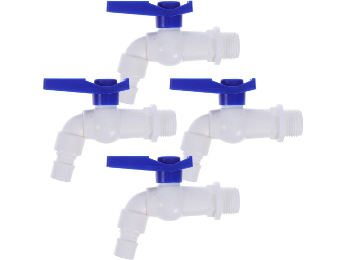Conjunto De 4 Torneiras Plástico Com Abertura Rápida Para Uso