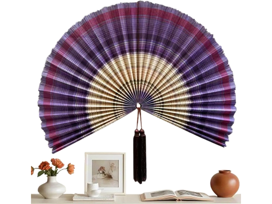 Art Mural Éventail,ornement Pliable Suspendable De 100 Cm - Décoration D'éventail Avec Gland