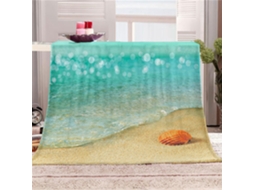 Manta de Flanela Fansu Estampa Praia Inverno Quente Macia e Fofa em Microfibra Ideal para Cama Ou Sofá Adequad