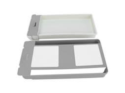 Cajón De Mesa Bajo Escritório Organizador Para Lápis Chaves Maquiagem Armazenamento Branco Cinza