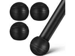 Conjunto De 4 Protetores Silicone Para Pés Cadeiras, Pretos, Com