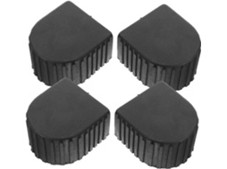 Kit De 4 Capas Protetoras Para Escadas Telescópicas, Acessórios De Proteção Em Plástico Preto, Kit De Tampas Para