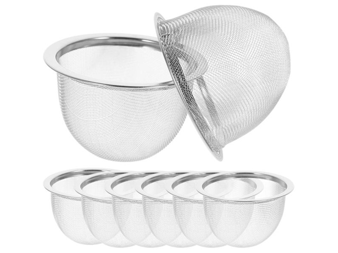 Conjunto De 8 Filtros De Chá Em Aço Inoxidável, Infusor De Chá Robusto Para Uso Doméstico(diâmetro 7, 2 Cm X Altura 6 Cm)