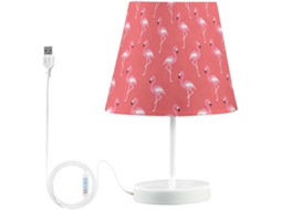 Abajur De Cabeceira Junzan Flamingo Para Quarto, 3 Modos De Iluminação, Interface Usb, Cabo Led, Luminária De Mesa