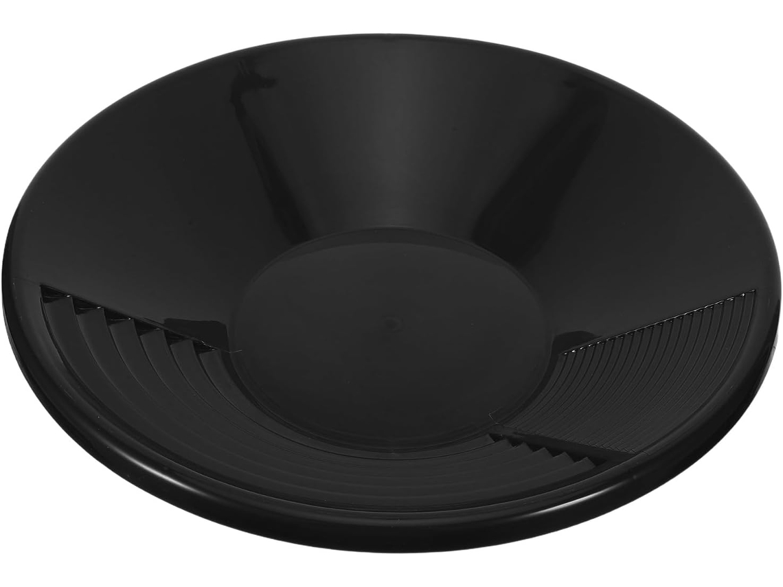 Bandeja de Ouro de Plástico Preto com Ranhuras , Portátil e Leve para Prospecção Artesanal em Rios. SFUSHOS (1 Peça)