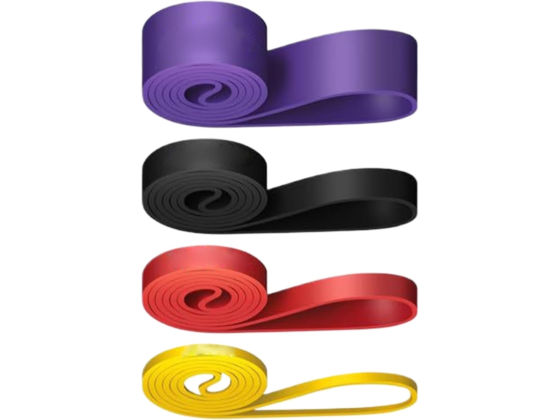 Conjunto De 4-faixas Elásticas Portáteis Para Treinamento Muscular | Cinto Barra Fixa Portátil Em Casa