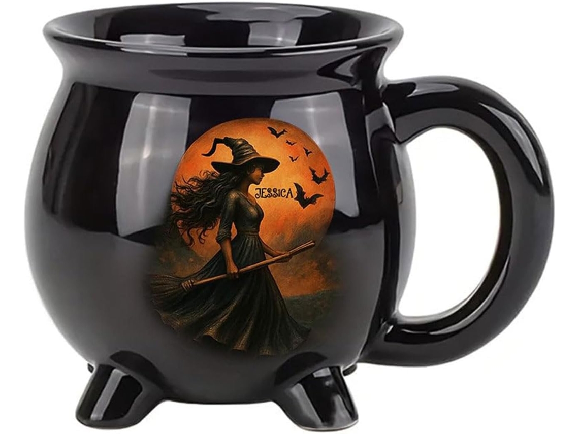 Caneca De Resina Criativa Para O Halloween - Caldeirão De Bruxa - Para Bebidas Quentes - Recipiente Criativo