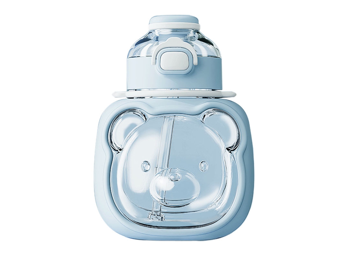 Garrafa de Água com Canudo Big Belly 1000ml À Prova de Vazamento com Correia Azul | S/MARCA