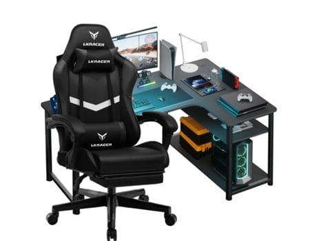 Conjunto De Cadeira Gamer Mesa Gamer Em Forma De L, Mesa Gamer E Cadeira Para Computador Gtplayercomhoma