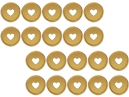 Discos de encadernação de plástico dourado Fosco, 20 unidades, anéis para cadernos e agendas, acessórios para