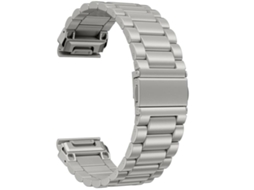 Bracelete para Garmin aço inoxidável com fecho dobrável três esferas Tactix titânio (26mm)