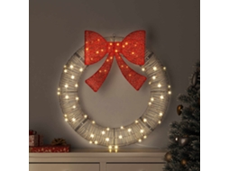 Vidaxl Guirlanda 80 Led Branco Quente 90 X 90 X 9 Cm Vime