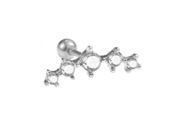 Brinco Curvo Decoração Piercing Corporal