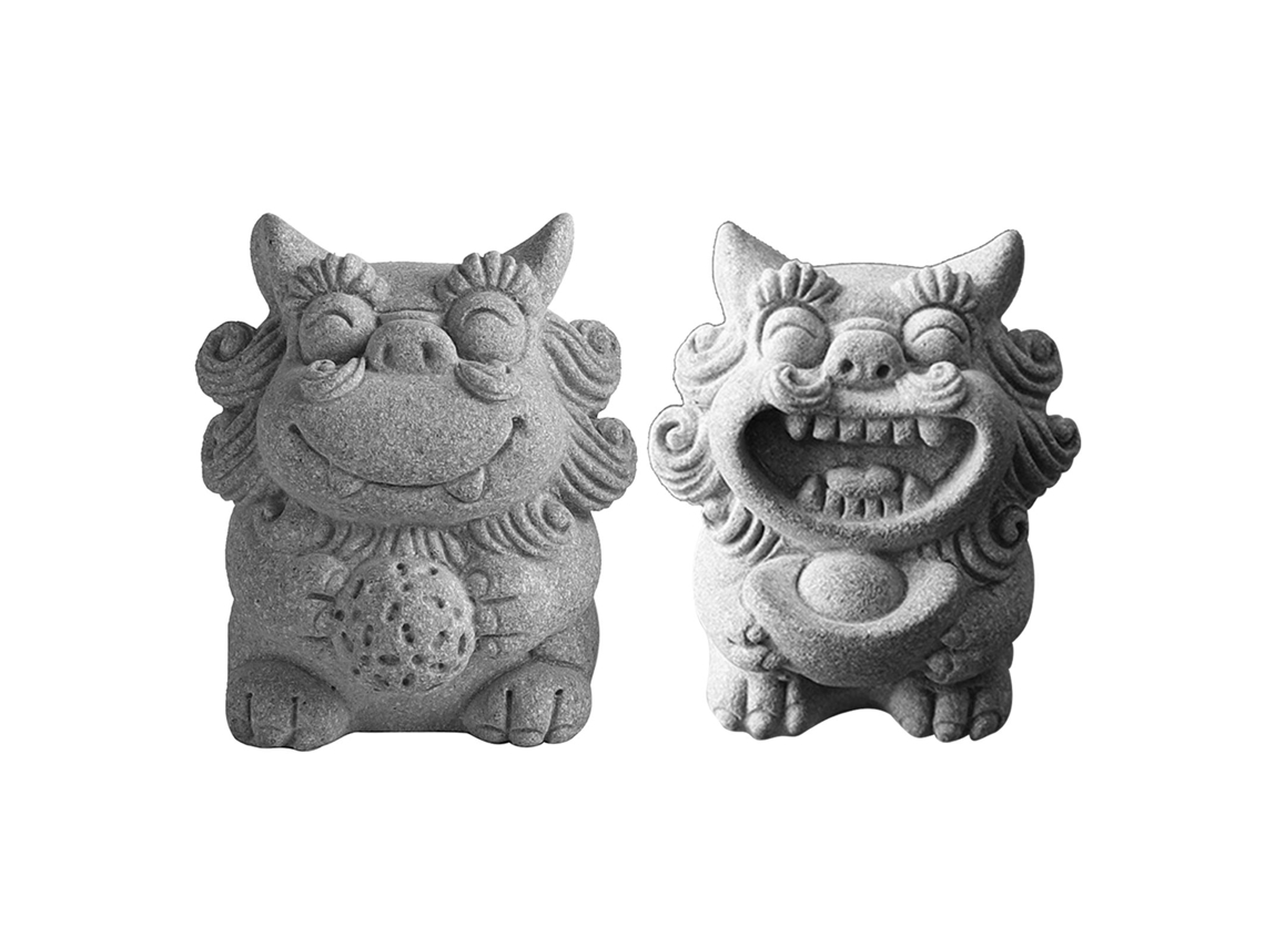 Ornament Leão de Pedra 2pcs LAXISCREED