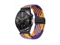 Pulseira GT6 em Nylon Trançado com Data Magnética, Compatível com Huawei Watch 5, Samsung Galaxy S7, Xiaomi S4 e Garmin Z.