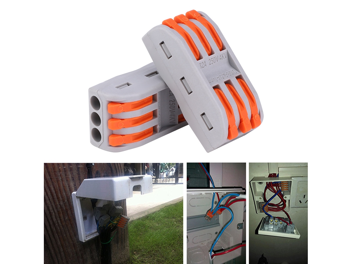 Conector Elétrico Pct-2-3 48pcs Laranja