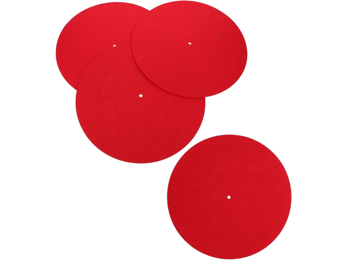 De 4 Tapetes Redondos Para Sala De Jantar, Decoração Para Casa, Vermelho Gokoco
