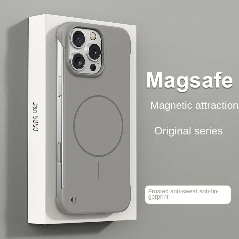 Capa Protetora Térmica Fosca (cinza) Para Iphone 16e, Magnética E Resistente A Impactos.