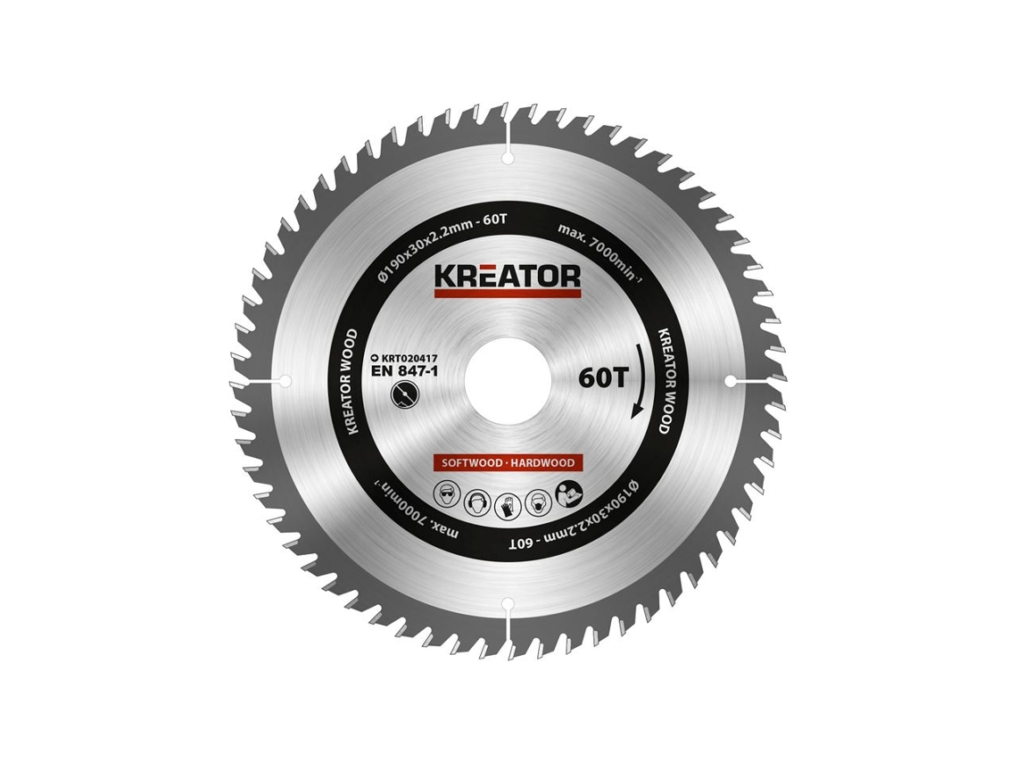 Lâminas de Serra Circular 190X30 Mm 60T Por Peça WOVAR