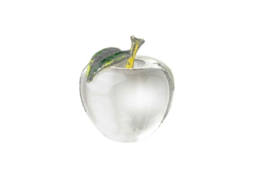 Escultura De Manzana De Cristal Molido A Mano Para Decoración De Mesa Navideña Y Hogar Transparente