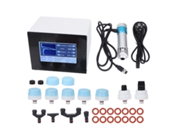 Máquina de terapia por ondas de choque para disfunção erétil com 11 cabeças de massagem ajustáveis para alívio da dor, dispositivo de ondas de choque extracorpóreas, azul prateado, 100-240 V