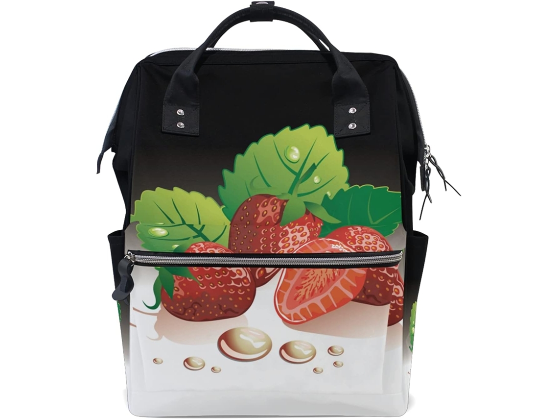 Sacolas De Compras Reutilizáveis Com Estampa De Morango, Resistentes E Leves, Ideais Mulheres E Meninas.