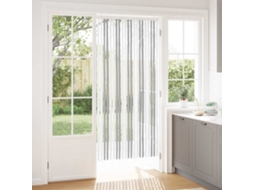 Vidaxl Cortina De Insetos Chenille Cinza Claro E Branco 90 X 200 Cm