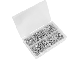 Conjunto De Porcas Flangeadas Ab031fn Com 390 Peças, Serrilhadas, M5-m12, Din 6923 Métrico