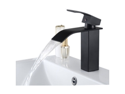 KOFIHETY Torneira Moderna Para Pia De Banheiro, Aço Inoxidável Sus304 Sem Chumbo Para Segurança, Design Ultrafino Em Cascata Adiciona Um Toque De Modernidade,