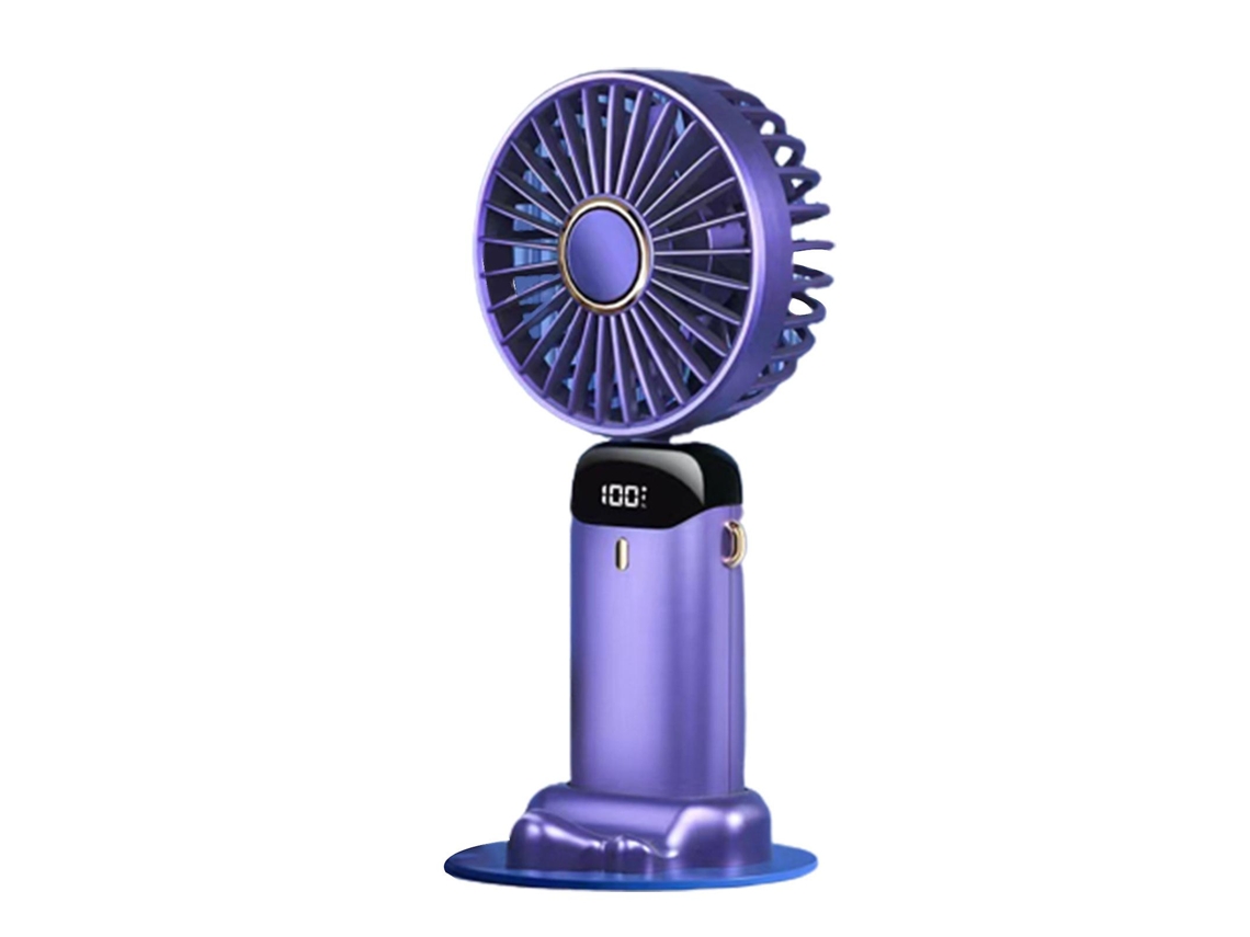 Mini Ventilador Portátil Para Uso Externo Com Suporte Para Bateria Dupla, 5 Velocidades, Para Atividades Ao Ar Livre, Em Ambientes Internos