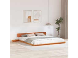 Vidaxl Estrutura Da Cama Castanho 200 X 200 Cm Madeira