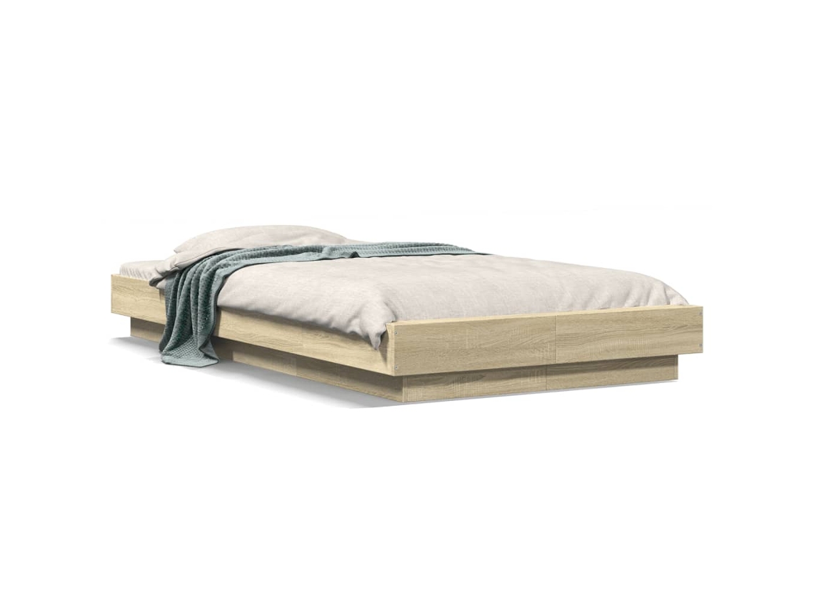 Bed Frame, Bed Frames Vidaxl Marrom Madeira Processada (90 X 200 Cm)