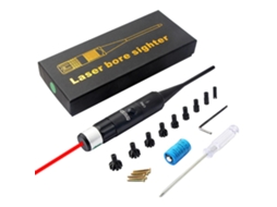 Kit De Mira De Bocal Com Luz Verde E Botão Grande Para Calibres De 0.177 A 0.50 Com 9 Adaptadores Plásticos