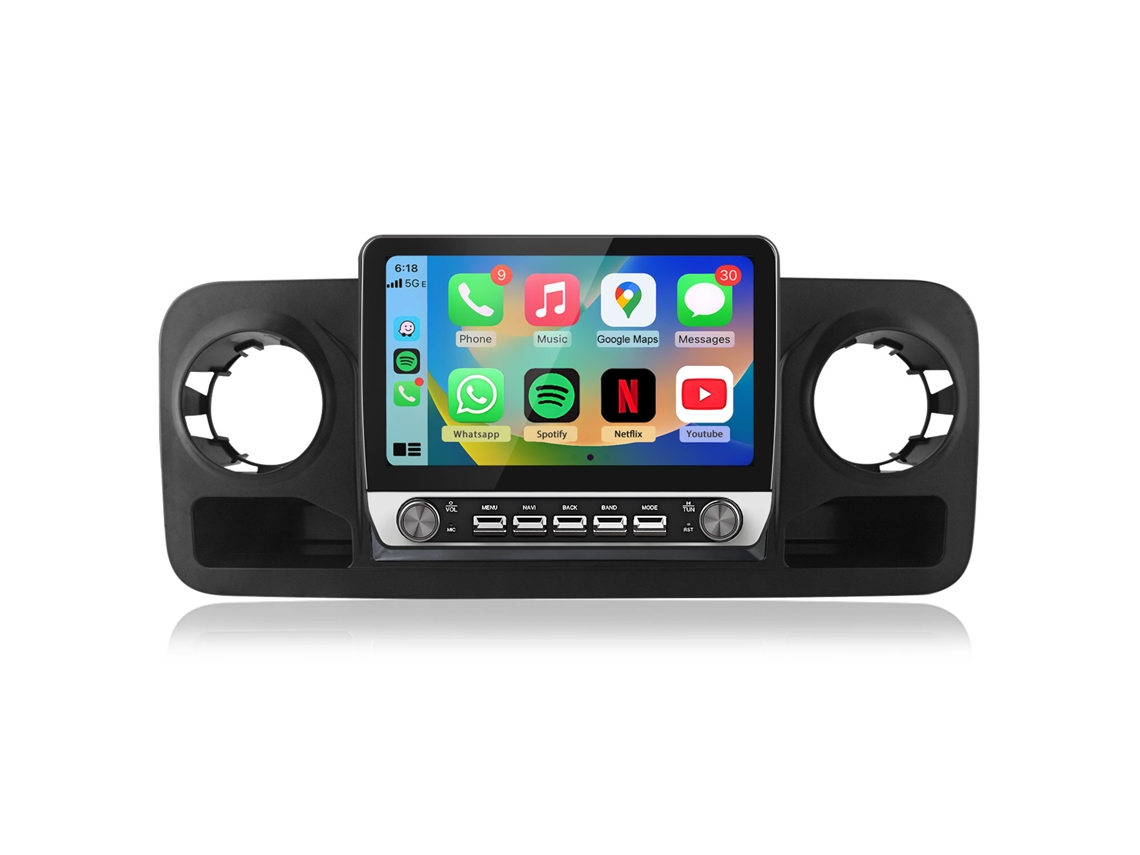 Rádio Automóvel JUNSUN para Mercedes benzsprinter 2018 2022 - Android 15 - 2gb+64gb - Plug And Play - Carplay/auto Sem Fio - Swc